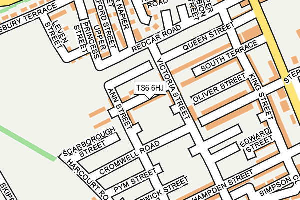 TS6 6HJ map - OS OpenMap – Local (Ordnance Survey)