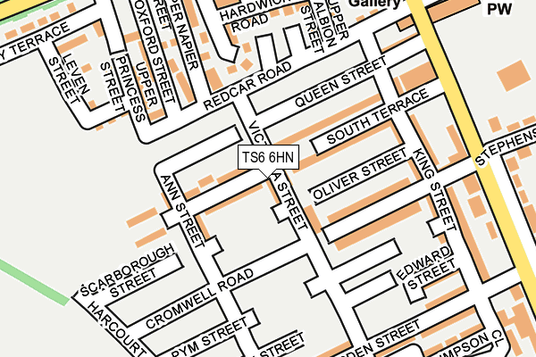 TS6 6HN map - OS OpenMap – Local (Ordnance Survey)