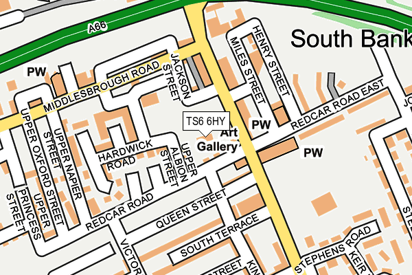 TS6 6HY map - OS OpenMap – Local (Ordnance Survey)