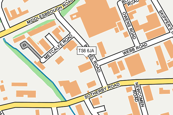 TS6 6JA map - OS OpenMap – Local (Ordnance Survey)