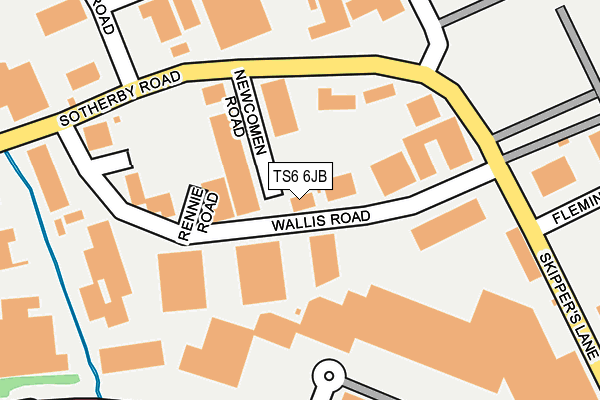 TS6 6JB map - OS OpenMap – Local (Ordnance Survey)