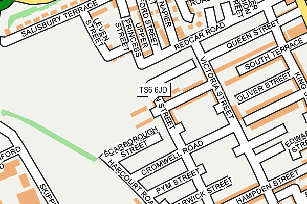 TS6 6JD map - OS OpenMap – Local (Ordnance Survey)