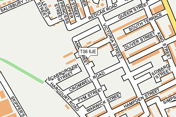 TS6 6JE map - OS OpenMap – Local (Ordnance Survey)