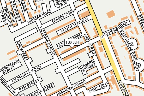 TS6 6JH map - OS OpenMap – Local (Ordnance Survey)