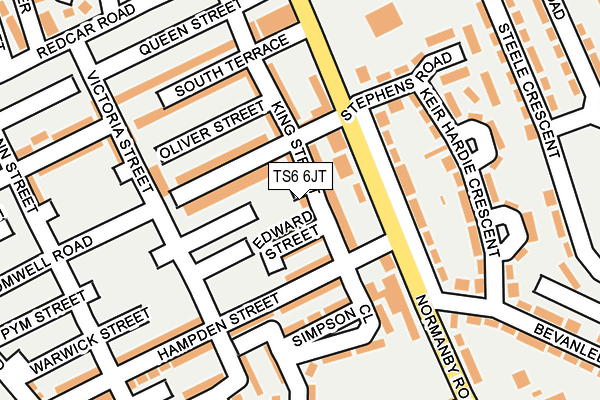 TS6 6JT map - OS OpenMap – Local (Ordnance Survey)