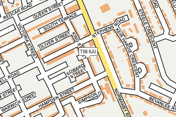 TS6 6JU map - OS OpenMap – Local (Ordnance Survey)