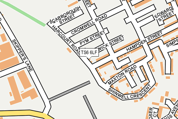 TS6 6LF map - OS OpenMap – Local (Ordnance Survey)