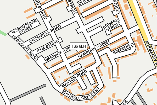 TS6 6LH map - OS OpenMap – Local (Ordnance Survey)