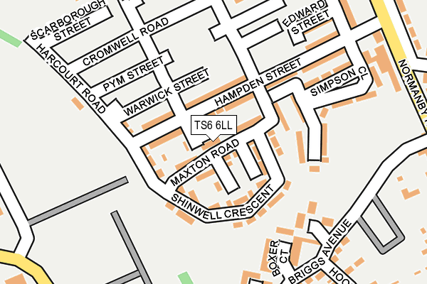 TS6 6LL map - OS OpenMap – Local (Ordnance Survey)