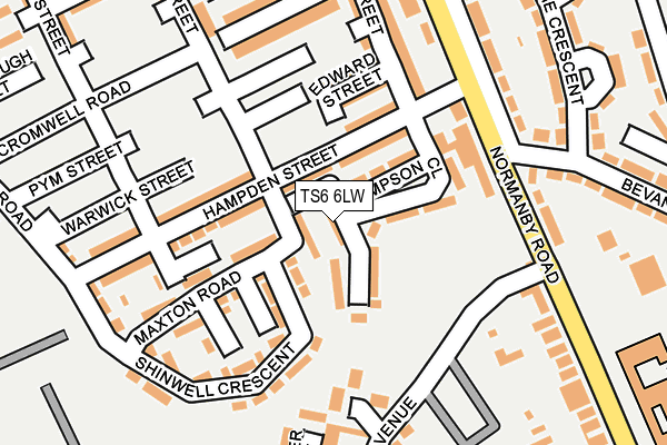 TS6 6LW map - OS OpenMap – Local (Ordnance Survey)