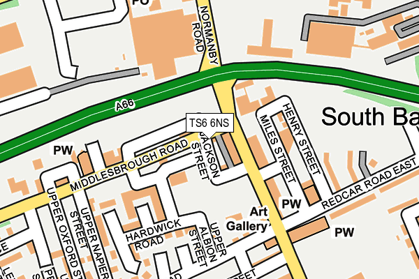 TS6 6NS map - OS OpenMap – Local (Ordnance Survey)