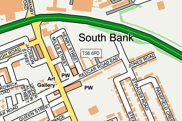 TS6 6PD map - OS OpenMap – Local (Ordnance Survey)