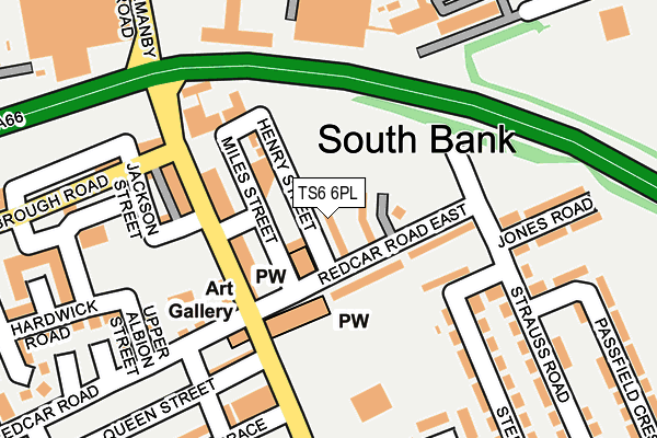 TS6 6PL map - OS OpenMap – Local (Ordnance Survey)