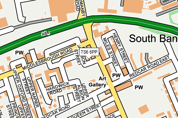 TS6 6PP map - OS OpenMap – Local (Ordnance Survey)