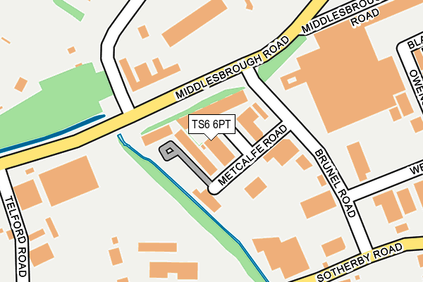 TS6 6PT map - OS OpenMap – Local (Ordnance Survey)