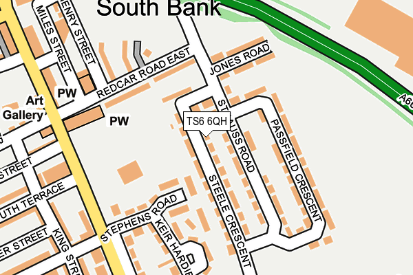TS6 6QH map - OS OpenMap – Local (Ordnance Survey)
