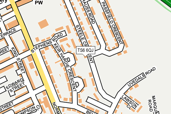 TS6 6QJ map - OS OpenMap – Local (Ordnance Survey)