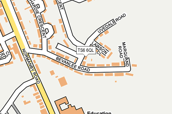 TS6 6QL map - OS OpenMap – Local (Ordnance Survey)