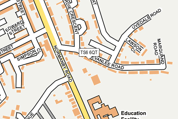 TS6 6QT map - OS OpenMap – Local (Ordnance Survey)