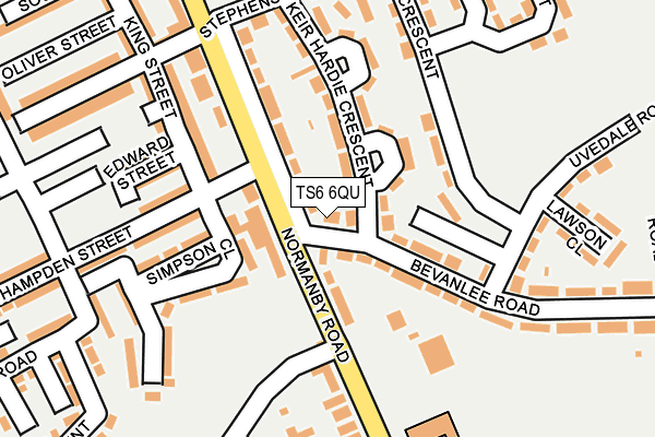 TS6 6QU map - OS OpenMap – Local (Ordnance Survey)