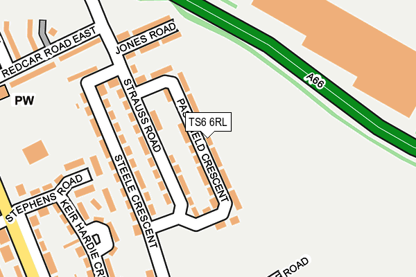 TS6 6RL map - OS OpenMap – Local (Ordnance Survey)