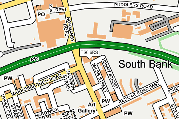 TS6 6RS map - OS OpenMap – Local (Ordnance Survey)