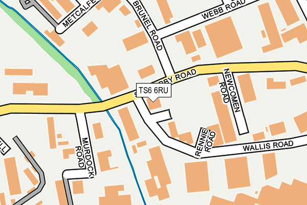 TS6 6RU map - OS OpenMap – Local (Ordnance Survey)