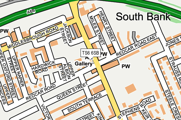 TS6 6SB map - OS OpenMap – Local (Ordnance Survey)
