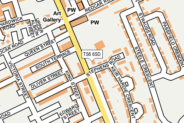 TS6 6SD map - OS OpenMap – Local (Ordnance Survey)