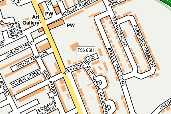 TS6 6SH map - OS OpenMap – Local (Ordnance Survey)