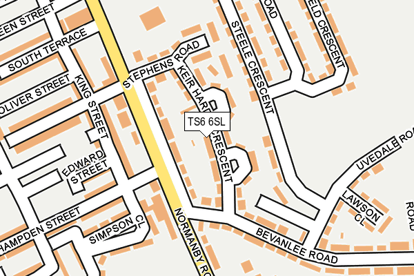 TS6 6SL map - OS OpenMap – Local (Ordnance Survey)
