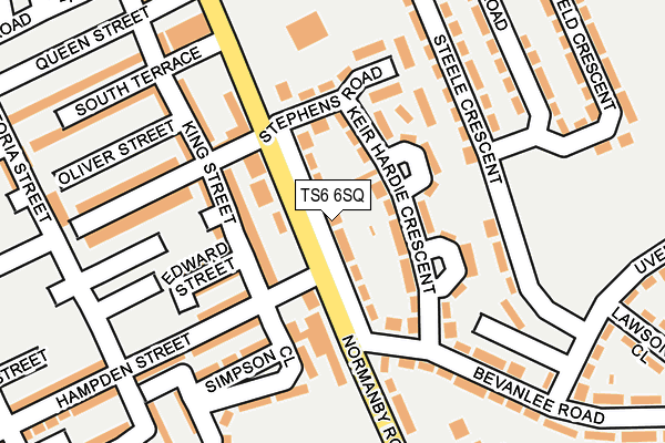 TS6 6SQ map - OS OpenMap – Local (Ordnance Survey)