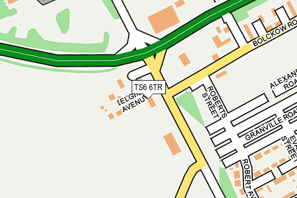 TS6 6TR map - OS OpenMap – Local (Ordnance Survey)