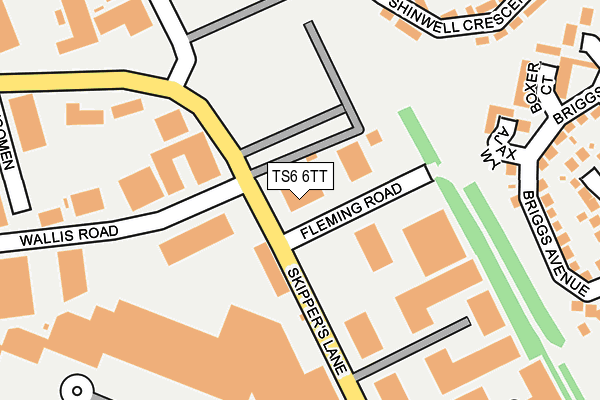 TS6 6TT map - OS OpenMap – Local (Ordnance Survey)