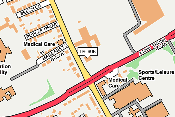 TS6 6UB map - OS OpenMap – Local (Ordnance Survey)