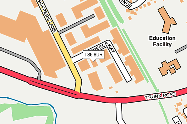 TS6 6UR map - OS OpenMap – Local (Ordnance Survey)