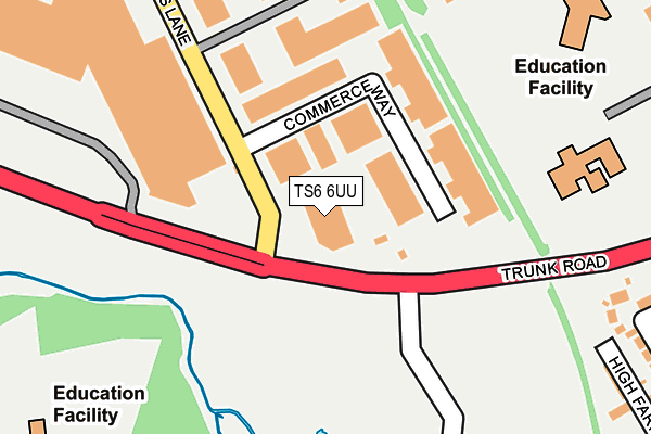 TS6 6UU map - OS OpenMap – Local (Ordnance Survey)