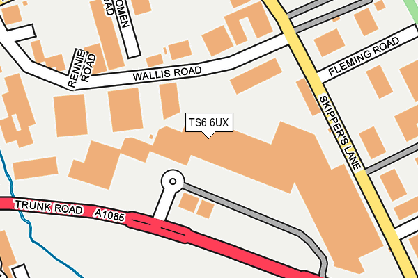 TS6 6UX map - OS OpenMap – Local (Ordnance Survey)