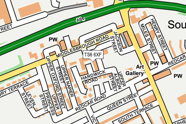 TS6 6XF map - OS OpenMap – Local (Ordnance Survey)