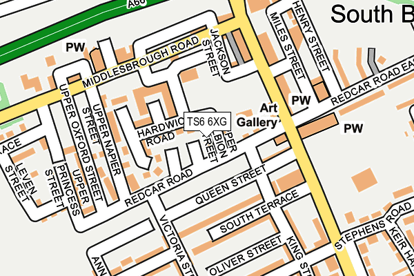 TS6 6XG map - OS OpenMap – Local (Ordnance Survey)