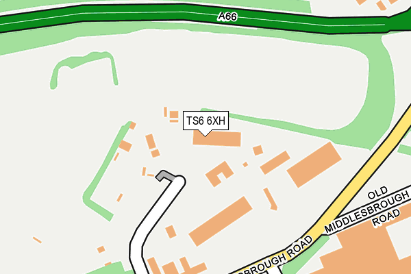 TS6 6XH map - OS OpenMap – Local (Ordnance Survey)