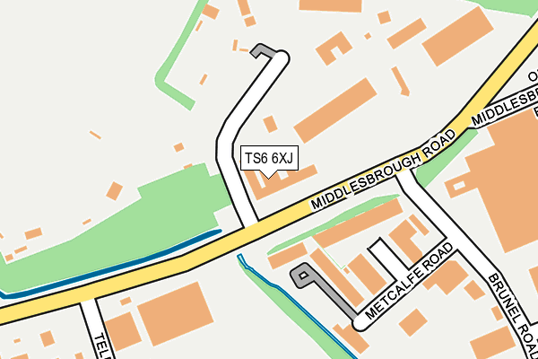 TS6 6XJ map - OS OpenMap – Local (Ordnance Survey)