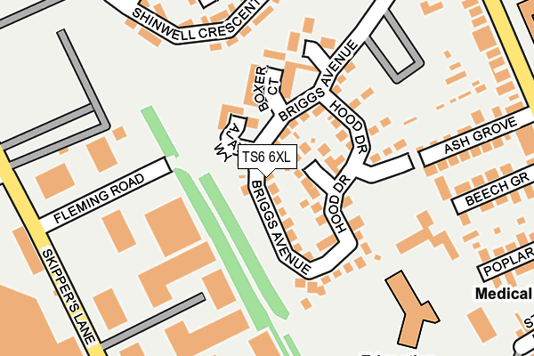 TS6 6XL map - OS OpenMap – Local (Ordnance Survey)