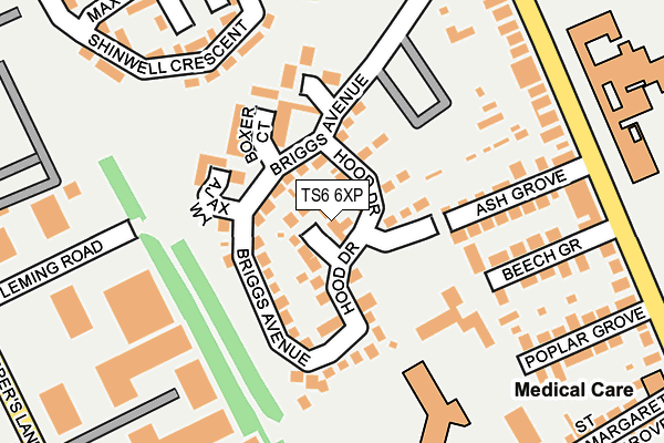 TS6 6XP map - OS OpenMap – Local (Ordnance Survey)