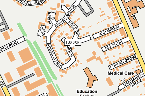 TS6 6XR map - OS OpenMap – Local (Ordnance Survey)