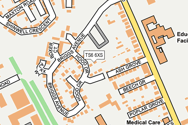 TS6 6XS map - OS OpenMap – Local (Ordnance Survey)