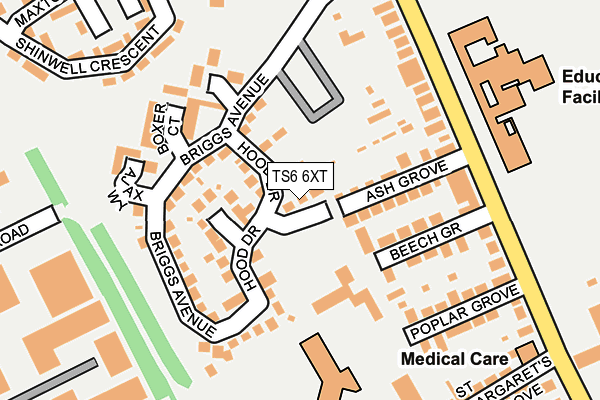 TS6 6XT map - OS OpenMap – Local (Ordnance Survey)