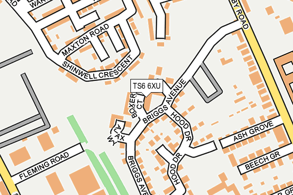 TS6 6XU map - OS OpenMap – Local (Ordnance Survey)