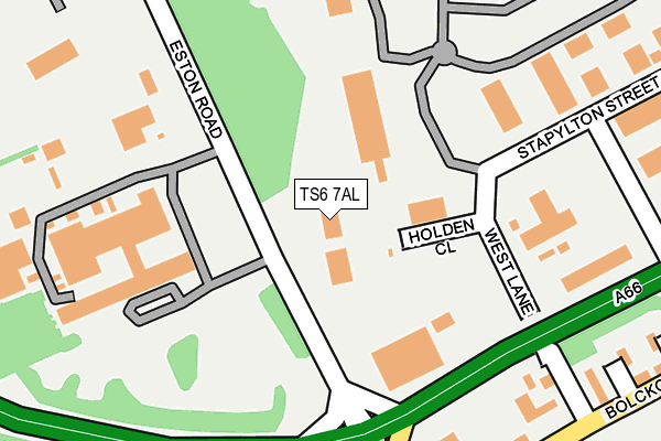 TS6 7AL map - OS OpenMap – Local (Ordnance Survey)