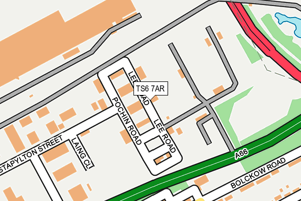 TS6 7AR map - OS OpenMap – Local (Ordnance Survey)